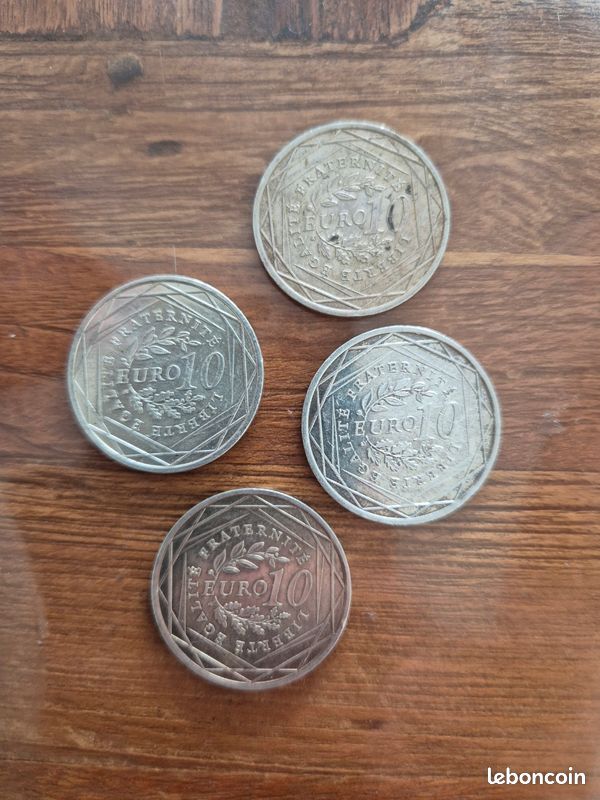 Pieces de 10 euros argent
