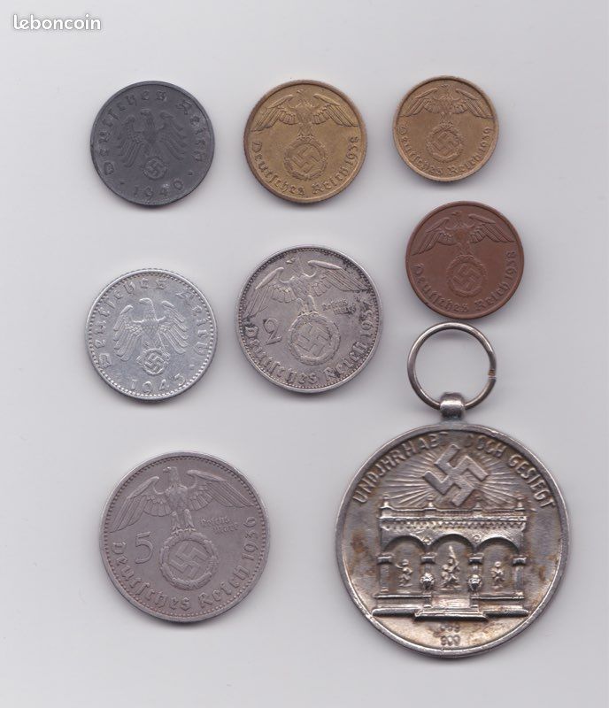 Monnaie WWII deutsche mark argent massif
