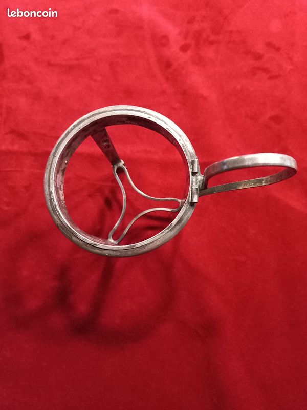 Support de moutardier ancien en argent