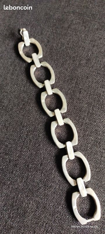Bracelet argent egypte arabe poinçons egyptienne signé SAAD 62,5g