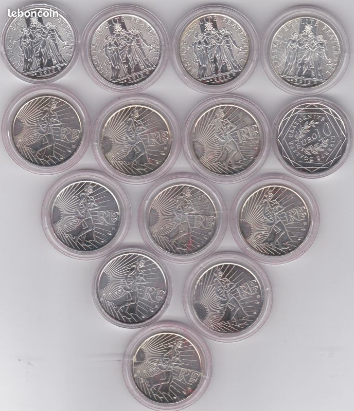 Lot pièces 10 euros