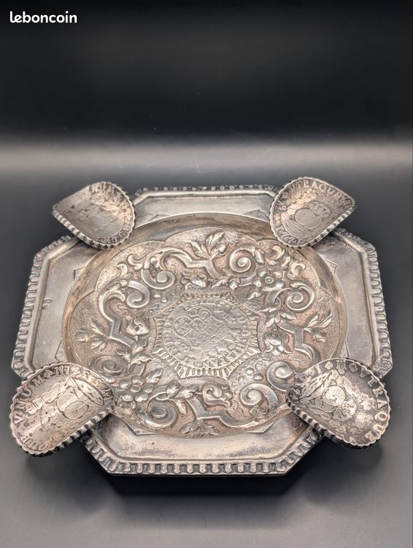 Cendrier en argent massif 🔹 334 grammes 🔹