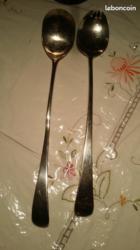 Ancien long 2 couverts ARGENT PUNCH SALADE