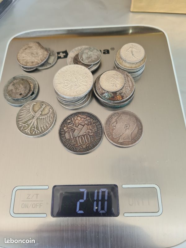 Lot monnaie argent massif