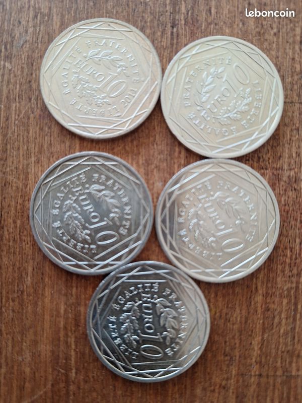 5 pièces de 10 euro