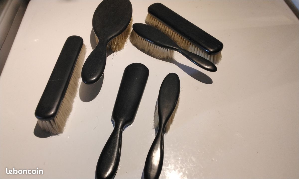 ÉBÈNE Ensemble de 5 brosses et chausse pied ÉBÈNE