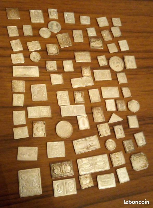 Mini timbres en argent massif