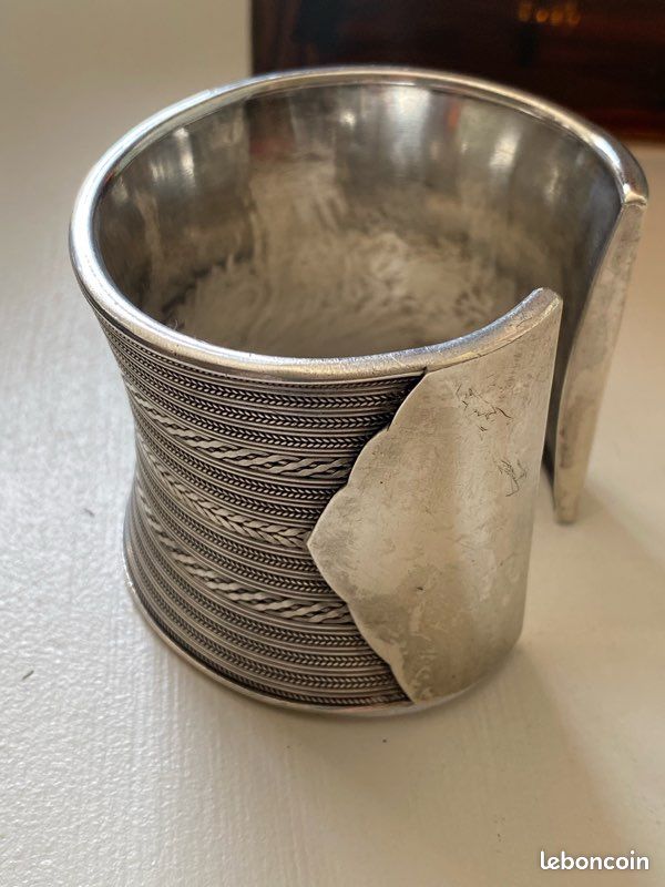 Manchette large en argent