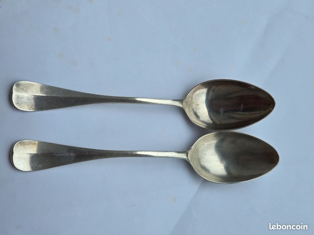2 cuillères en argent 800