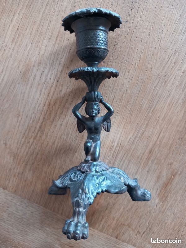 Bougeoir Ange en métal