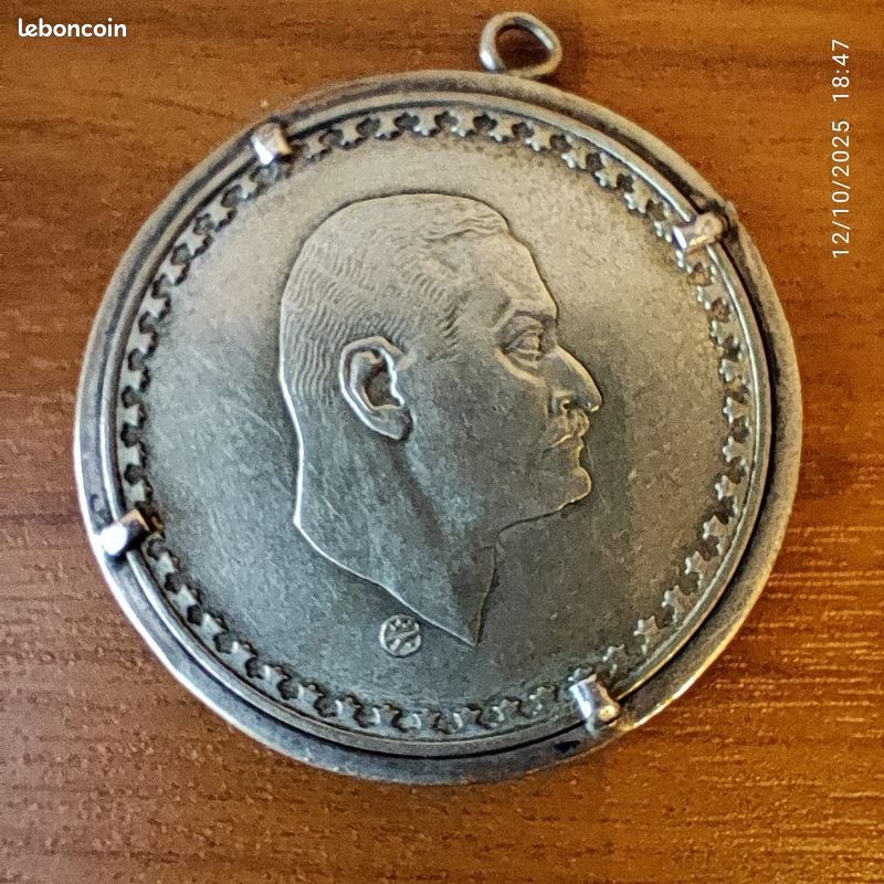 Médaille en Argent Gamal Abdel Nasser