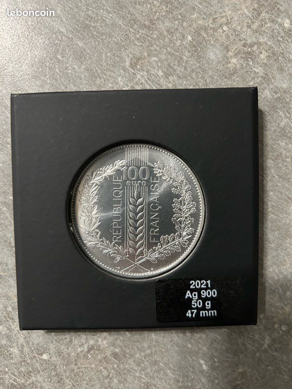 Pièce de monnaie de 100 euros en argent / Monnaie de Paris « Lauriers » 2021