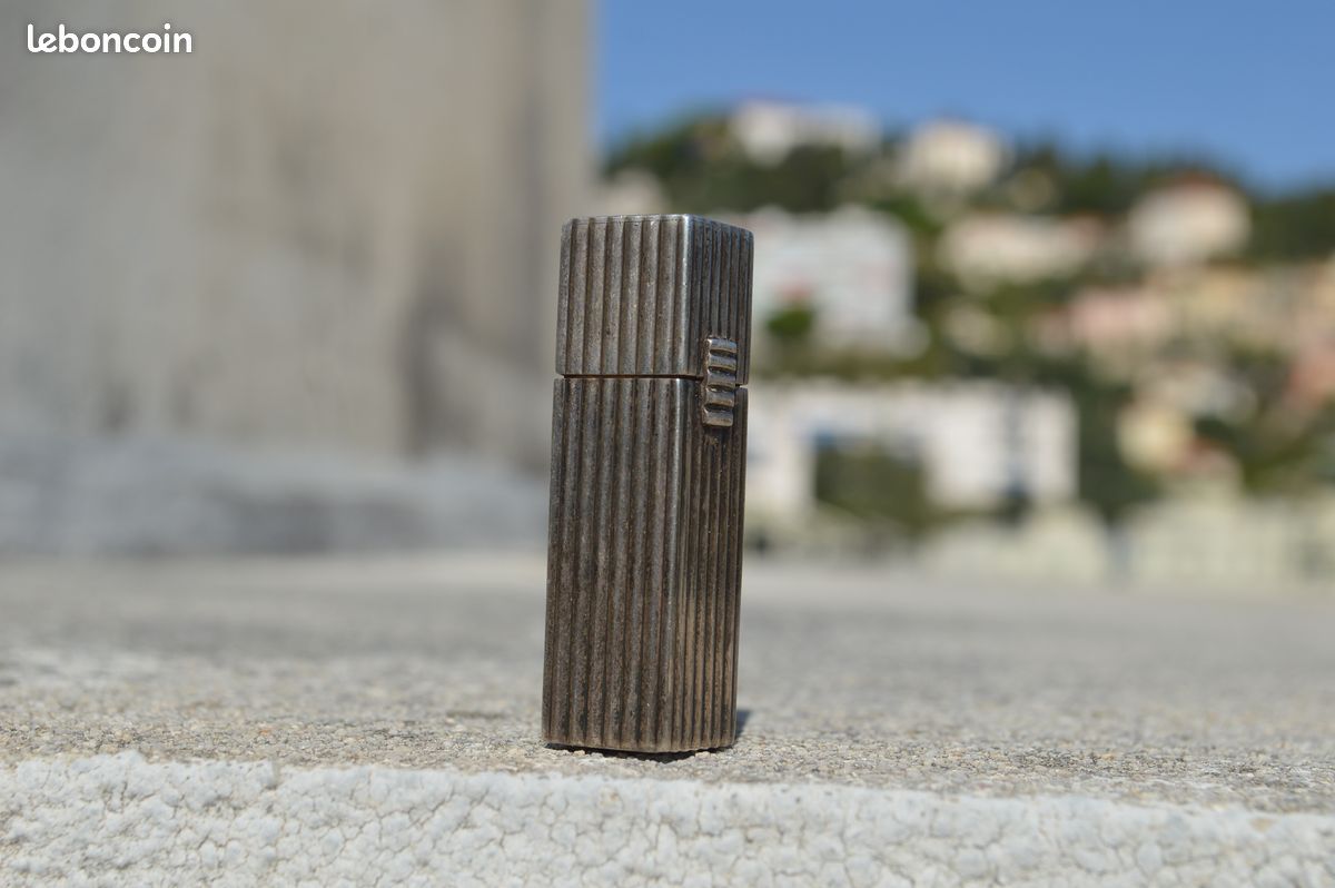 Tube Rouge à lèvres ancien en argent massif - Silver - Tête sanglier Art déco