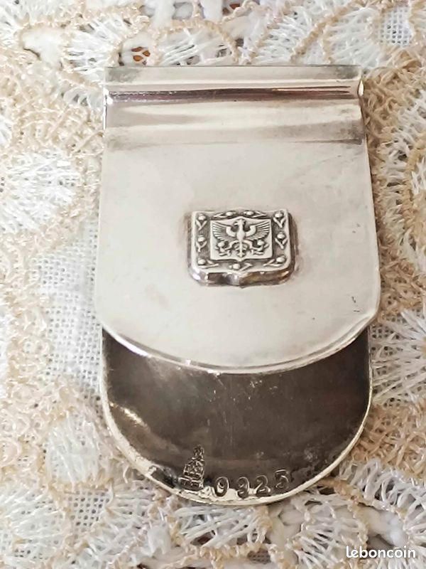 Ancienne Pince à billets en argent