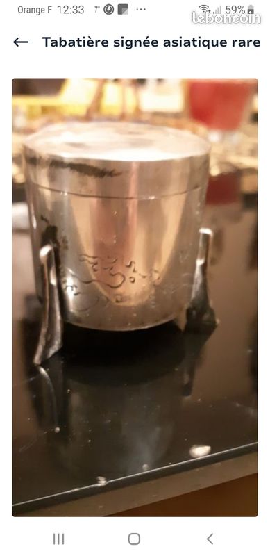 Tabatiere argent massif ancienne