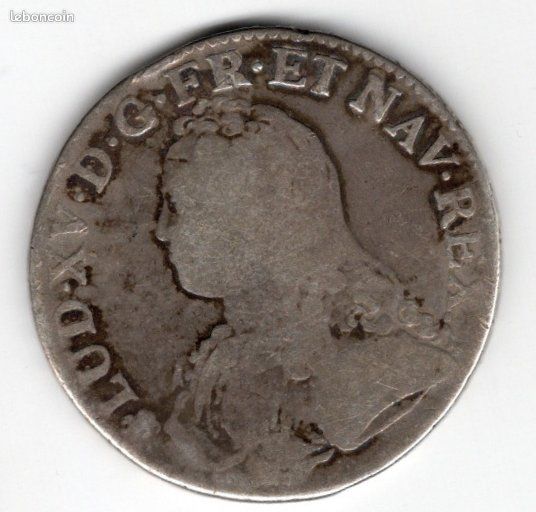 Écu aux rameaux d'olivier - Louis XV 1727 "T"