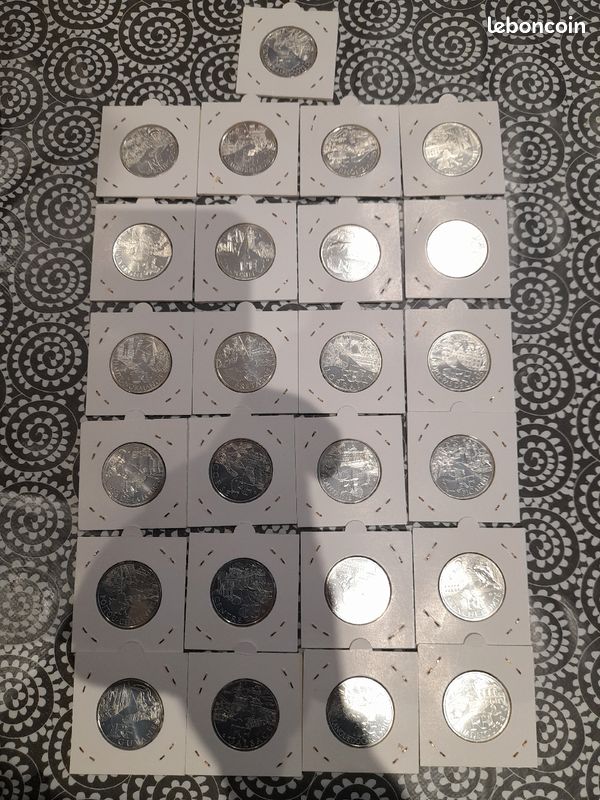 27 pièces 10 euro argent des regions 2011